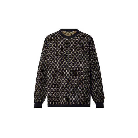 LV camel pullover|Monogram Jacquard Pullover .